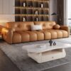 Opulence White Genuine Leather Sofa - Image 2