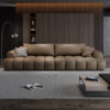 LuxeTrio Leather Sofa