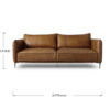 Ottavia 3-Seater Leather Couch - Image 30