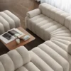 Luxury Wabi Sabi Furniture Cream White Modular Couch - Image 8