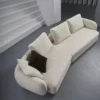 Luxe Comfort Beige Velvet Sofa - Image 4