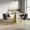 Marble and Gold Base Dinning Set Nordic
