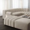 Luxury Wabi Sabi Furniture Cream White Modular Couch - Image 3