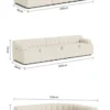 Luxury Wabi Sabi Furniture Cream White Modular Couch - Image 7