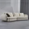 Luxe Comfort Beige Velvet Sofa