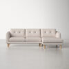 Natasha Mid-Century Modern L-Shaped Sectional Sofa - Image 2