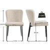 Elara Velvet Accent Dining Chair - Image 3