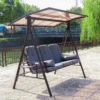 Outdoor Porch Swing with Polycarbonate Hardtop - Image 3