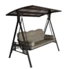 Outdoor Porch Swing with Polycarbonate Hardtop