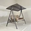 Outdoor Porch Swing with Polycarbonate Hardtop - Image 6