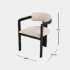 Amelia Dining Chair – LuxGuard Sesame - Image 3
