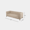 Carin 3-Seater Sofa - Image 2