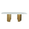 Vittoria Gold Dining Table with E-Marble Top